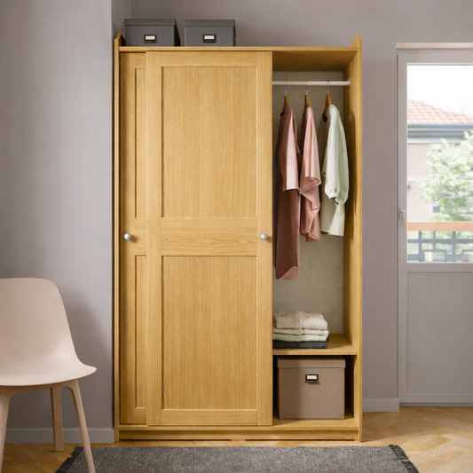 Haidy - Oak Wardrobe -  118x55x199cm.