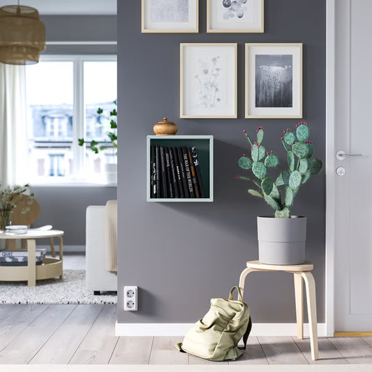 خزانة مكعبات صغيرة – أزرق فاتح – 35×25×35 سم