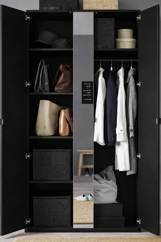 Black Wardrobe - 105x57x200cm.