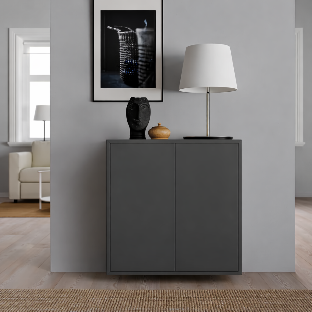 Emmett Cabinet with 2 doors and shelf, 70x35x70cm