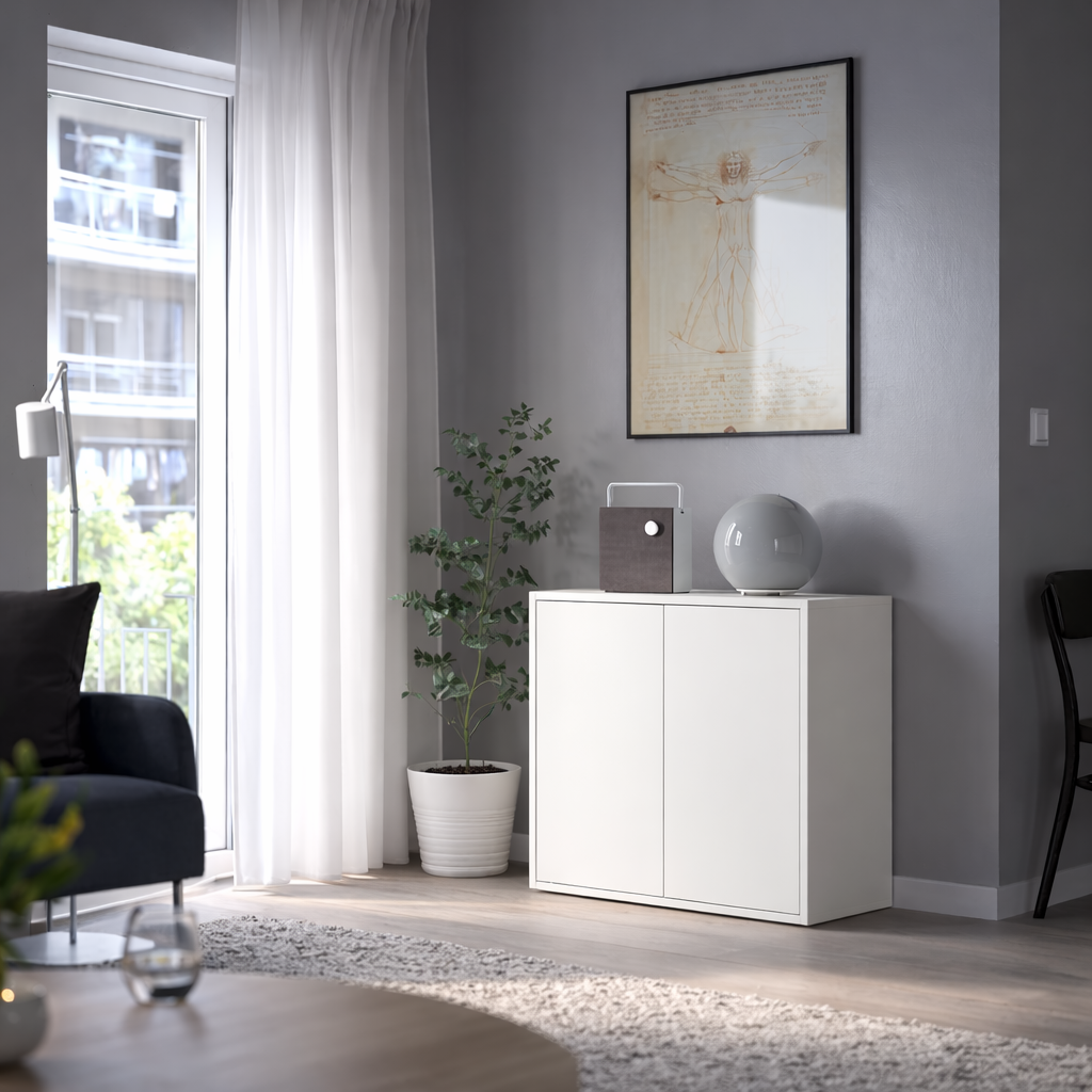 Emmett Cabinet with 2 doors and shelf, 70x35x70cm