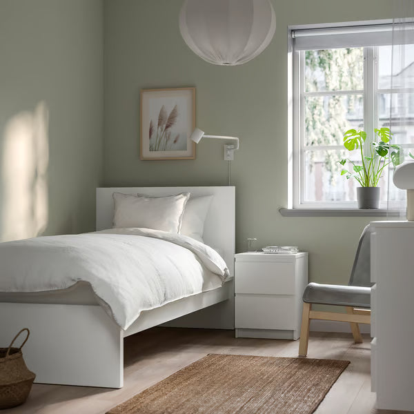 MAILY (White) Standard Bed - Single Size (90 & 100 & 120cm)