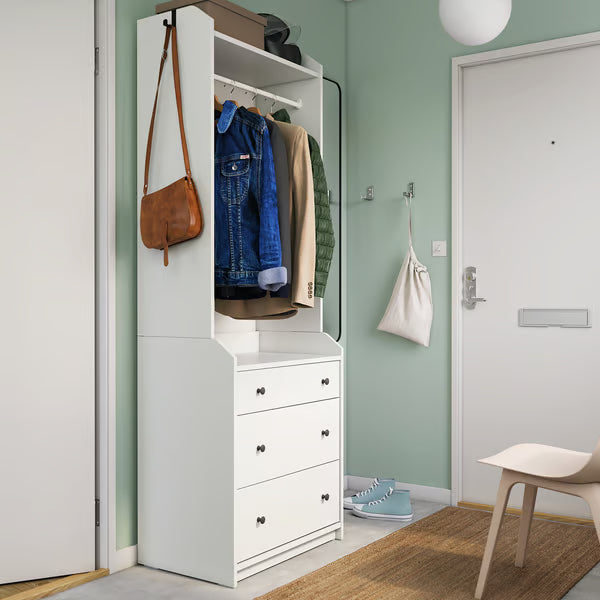 Kuga Open wardrobe with 3 drawers, 70x46x199cm