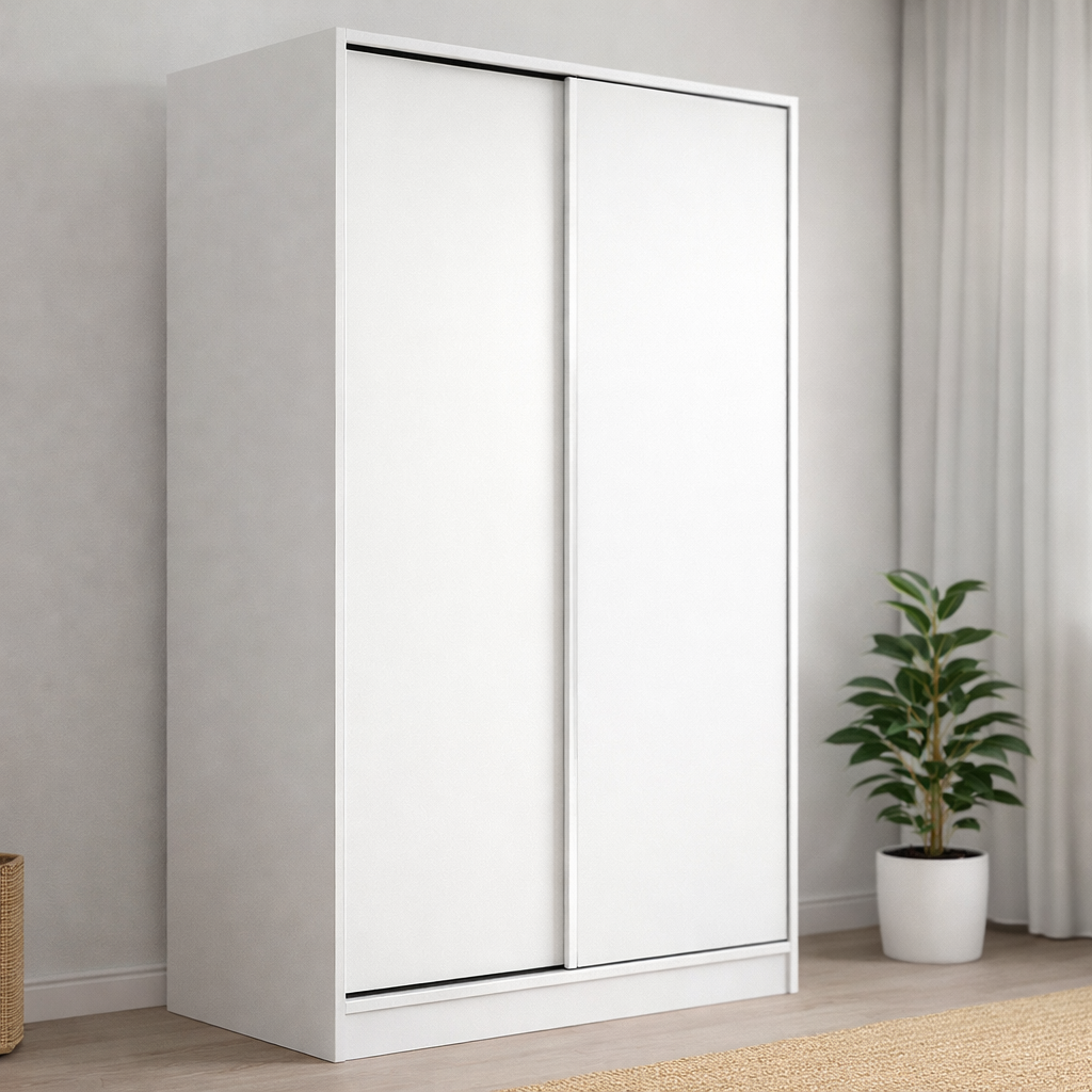 White Wardrobe  - 120x40x180cm.