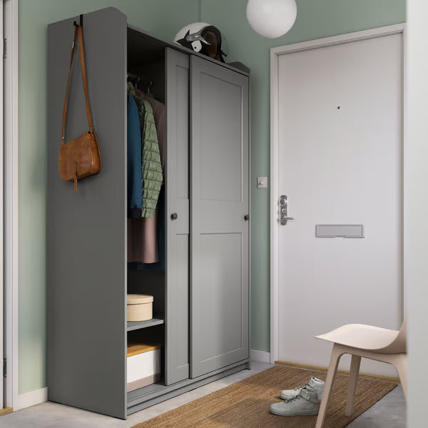 Haidy - Grey Wardrobe -  118xx55x199cm.