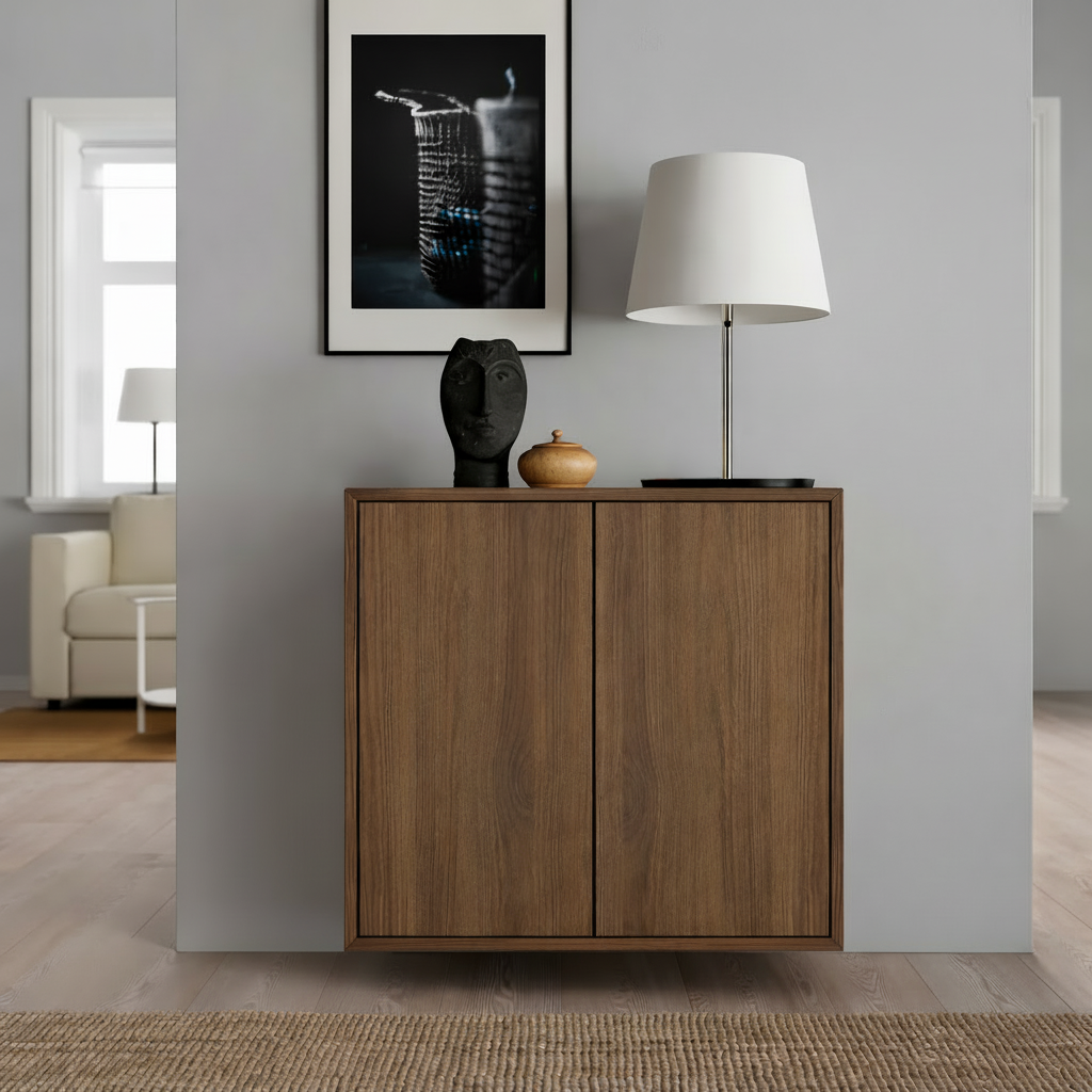 Emmett Cabinet with 2 doors and shelf, 70x35x70cm