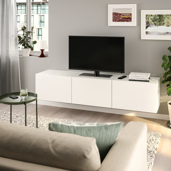 كونسول حائط دلتا للتلفاز مع 3 أبواب، 180 × 42 × 38 سم