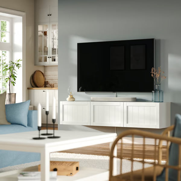 كونسول حائط دلتا للتلفاز مع 3 أبواب، 180 × 42 × 38 سم