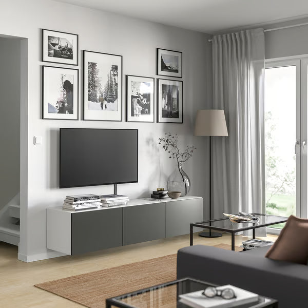كونسول حائط دلتا للتلفاز مع 3 أبواب، 180 × 42 × 38 سم
