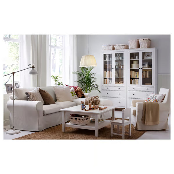 Hymnes Glass-door cabinet with 3 drawers, 90x37x197cm