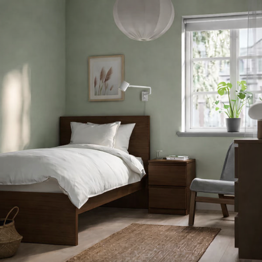 سرير قياسي من MAILY (بني كرزي) - مقاس فردي (90 و100 و120 سم)