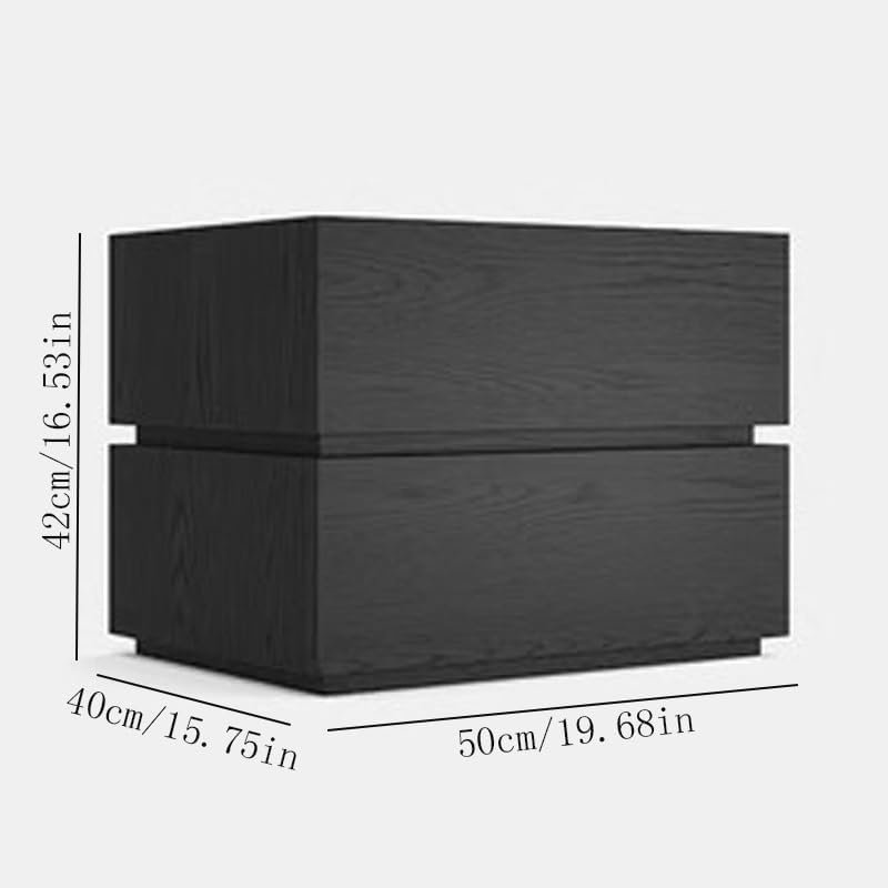Arden Nightstand in Black – 55x40x42cm