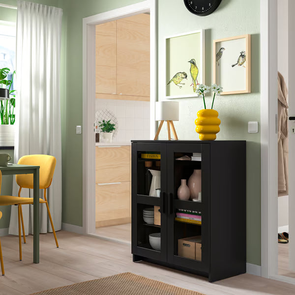 Brimlok Cabinet with doors, glass, 78x41x95cm