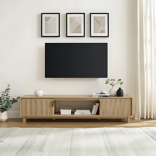 Oak Ridge 2-Door TV Stand - 160 cm  x 50 cm  x 50 cm.
