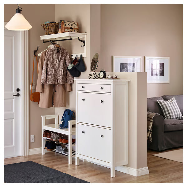 Hymnes Shoe cabinet with 2 compartments,  89x30x127cm