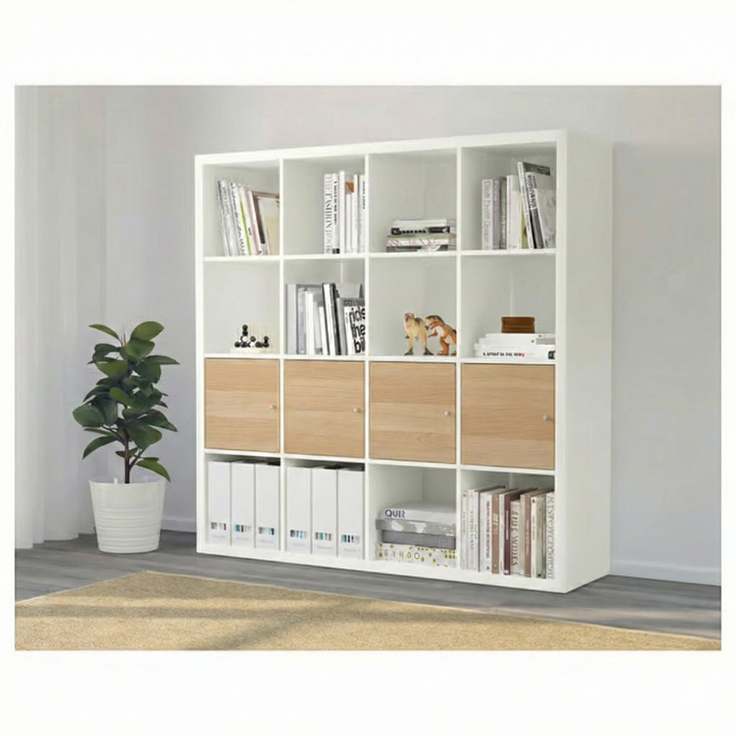 Kseries Shelving unit with 4 cabinet doors, 147x39x147cm
