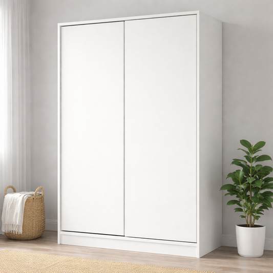خزانة ملابس بيضاء - 120x40x180 سم.
