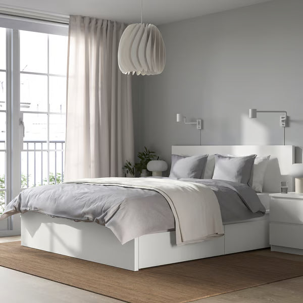 MAILY (White) Drawers Storage Bed - Double Size (140 & 150cm)