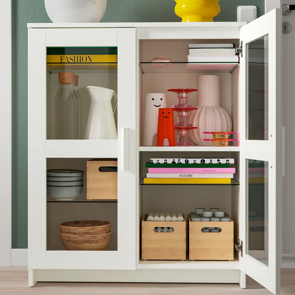 Brimlok Cabinet with doors, glass, 78x41x95cm