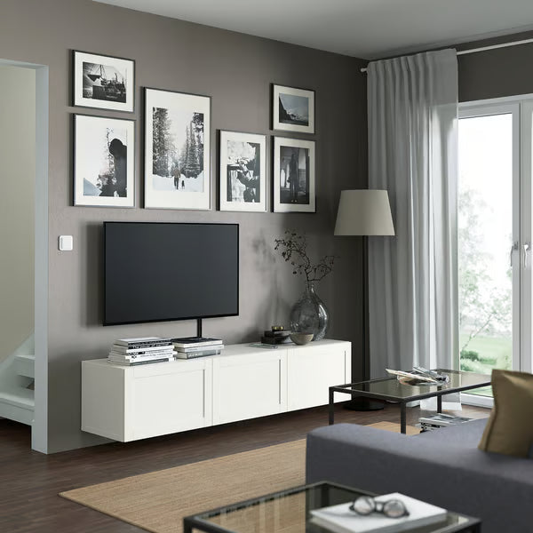 كونسول حائط دلتا للتلفاز مع 3 أبواب، 180 × 42 × 38 سم