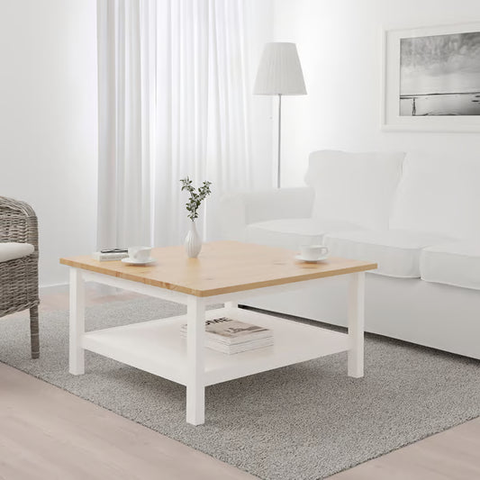 Hymnes Coffee table, white stain/Oak, 90x90x46cm
