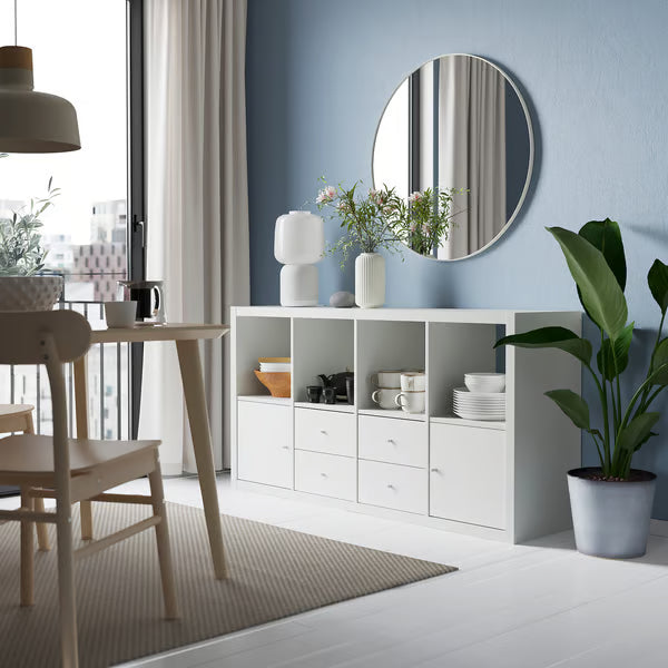 Kseries H Shelving unit with 4 Storage, 147x39x77cm