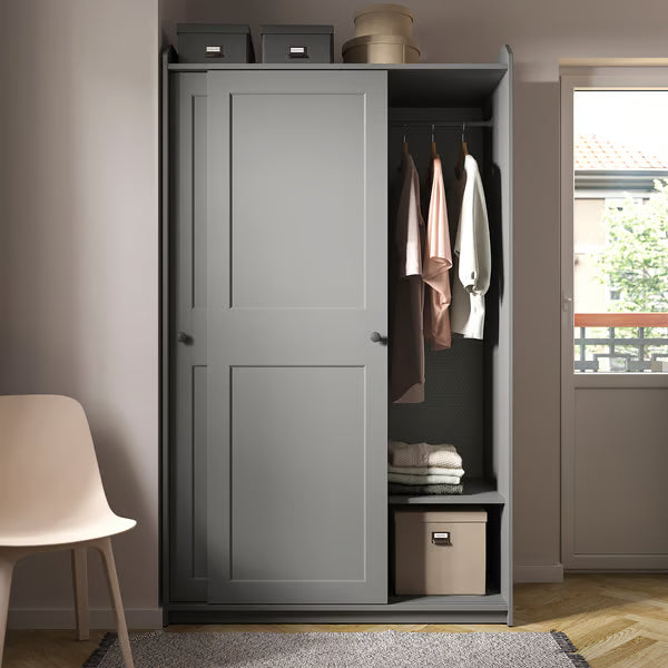Haidy - Grey Wardrobe -  118xx55x199cm.
