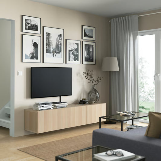 Delta TV wall-mounted console With 3 Doors, 180x42x38cm