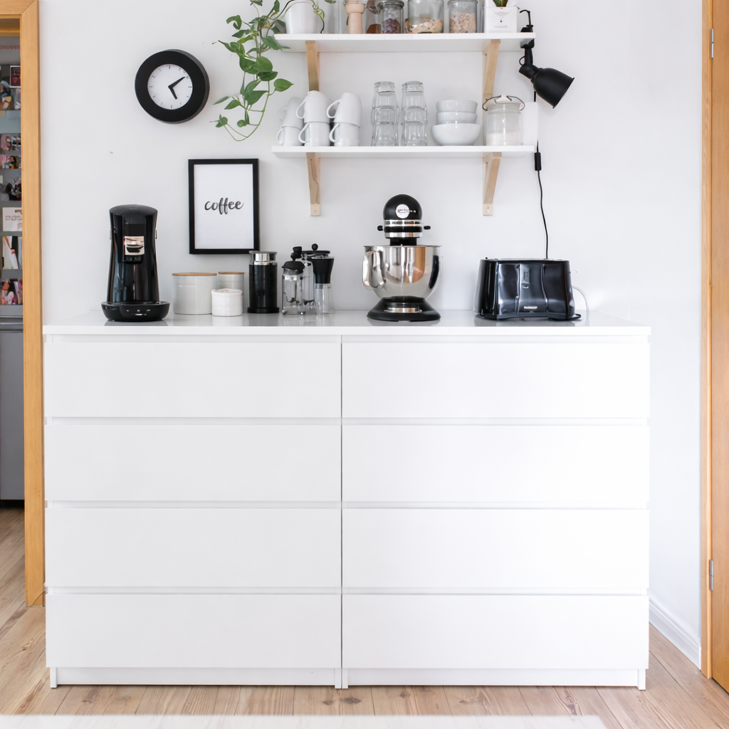 MDF Drawer Units 6 drawers White