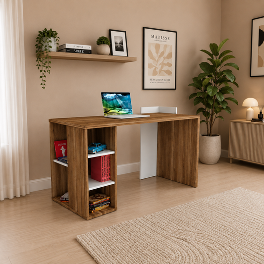 Sylvan Open-Shelf Study Desk, 100x50x75 cm