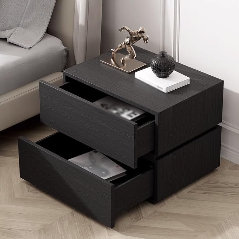 Arden Nightstand in Black – 55x40x42cm