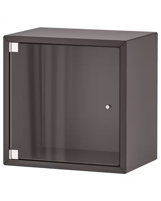 GlowCab – خزانة مع زجاج – رمادي غامق – 35×25×35 سم