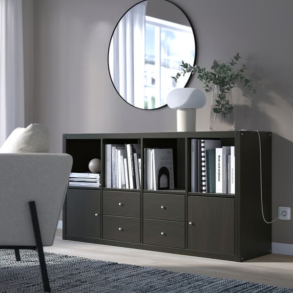 Kseries H Shelving unit with 4 Storage, 147x39x77cm