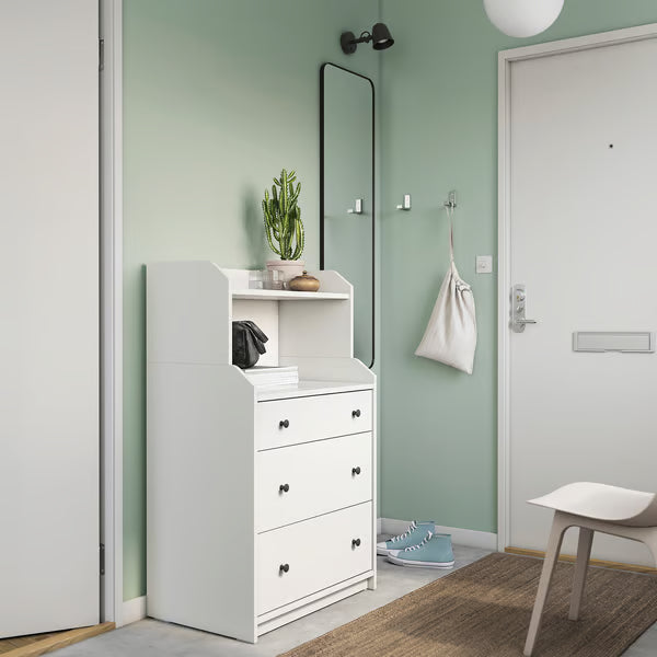 White Drawers Unit 3 drawers 70x46x116cm