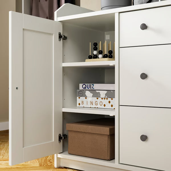 MDF White Storage unit - 210×46×199cm