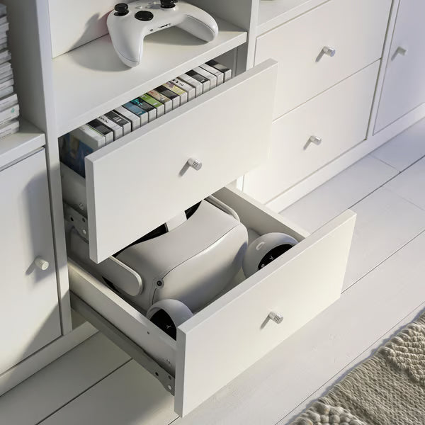 Kseries H Shelving unit with 4 Storage, 147x39x77cm