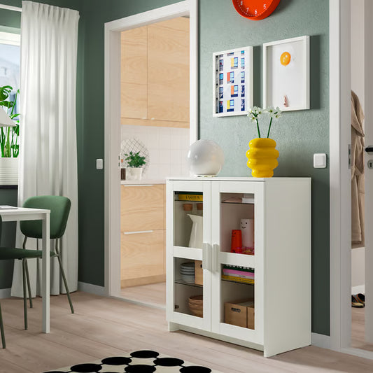 Brimlok Cabinet with doors, glass, 78x41x95cm
