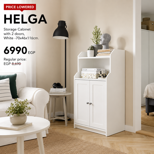 HELGA Storage Cabinet with 2 doors -70x46x116cm.