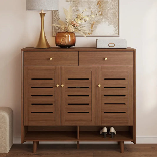 FlexiStep – Cherry Shoe Cabinet  - 120cm x 35cm x 105cm.