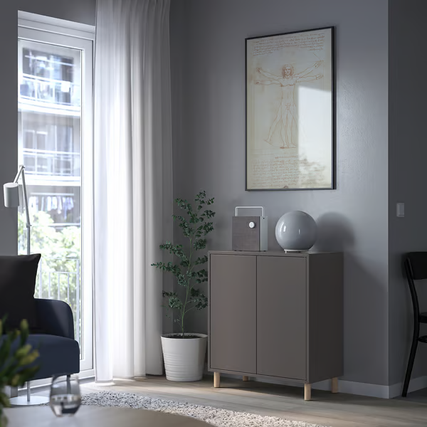 Emmett Cabinet with 2 doors and shelf, 70x35x70cm