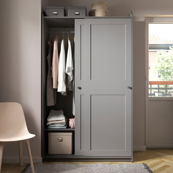 Haidy - Grey Wardrobe -  118xx55x199cm.