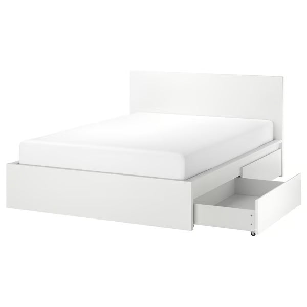 MAILY (White) Drawers Storage Bed - Double Size (140 & 150cm)