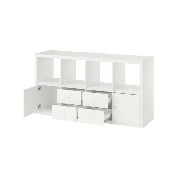 Kseries H Shelving unit with 4 Storage, 147x39x77cm