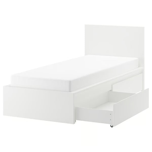 MAILY (White) Drawers Storage Bed - Single Size (90 & 100 & 120cm)