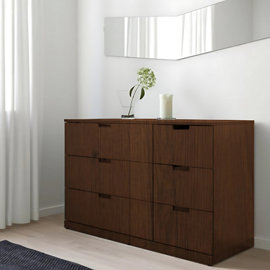 Cherry Chest of 6 Drawer - 75cm × 42cm × 120cm.