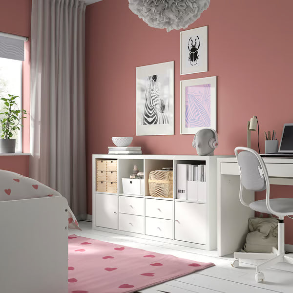 Kseries H Shelving unit with 4 Storage, 147x39x77cm