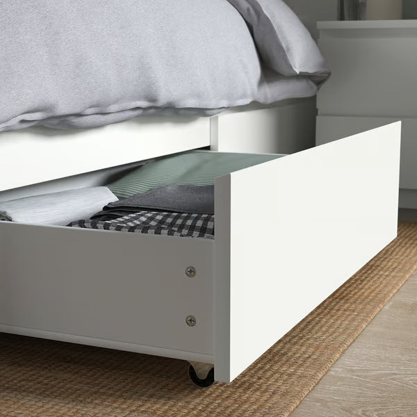 MAILY (White) Drawers Storage Bed - Double Size (140 & 150cm)