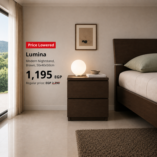 Lumina Modern Nightstand, 50x40x50cm