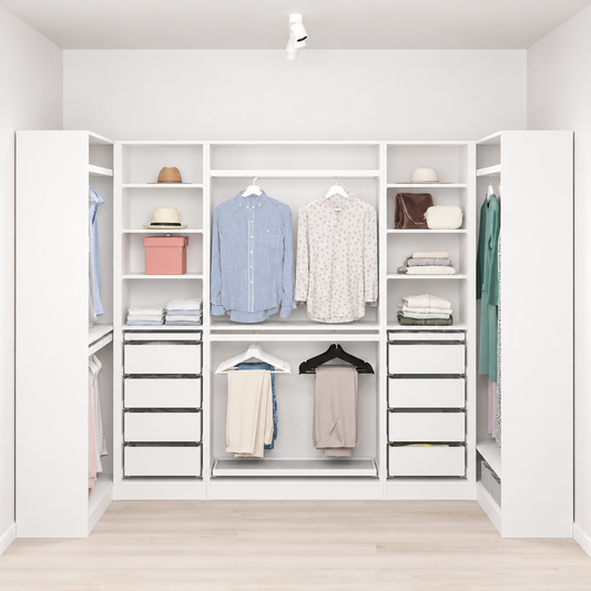 Max expansive corner open wardrobe