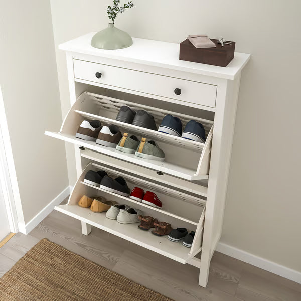 Hymnes Shoe cabinet with 2 compartments,  89x30x127cm